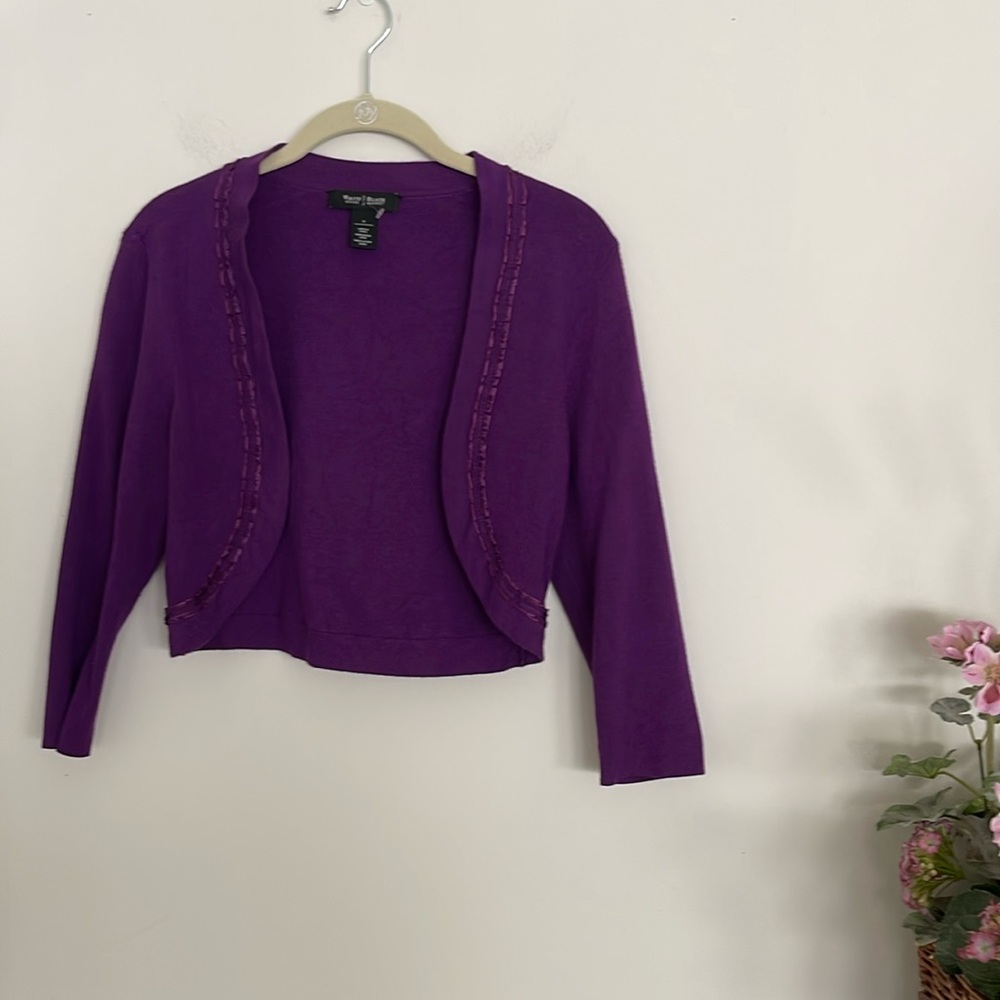 White House Black Market purple shrug - Picture 7 of 7